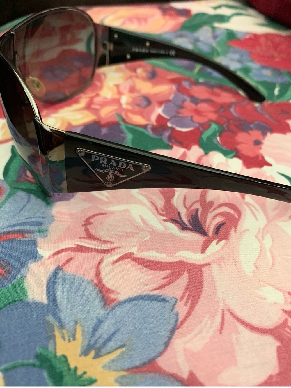 Prada Brown Tinted Logo-Trim Women's Sunglasses